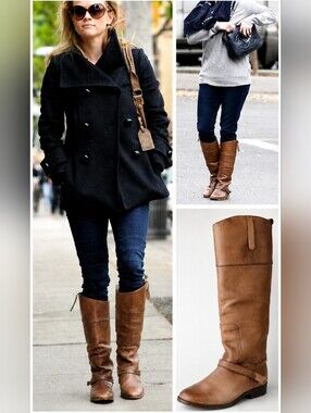 Golden Goose Carlyle Leather Boots Cognac Brown Distressed Vintage Style